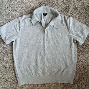 Men’s J Crew Gray 100% Cotton Relaxed Fit Polo